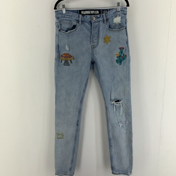 Billionaire Boys Club Other - Billionaire Boys Club BBC Mens 32 Infinity Jeans Grunge Embroidered Distressed